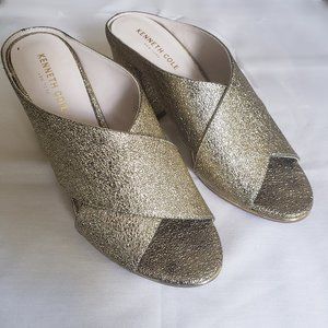 Kenneth Cole Gold Wedge Sandals